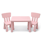 2-in-1 Kids Furniture Set: Twin Bed Frame & 3-Piece Activity Play Table and Chair Set