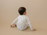 Pijama acanalado de bambú Cowboy Blues de 2 piezas