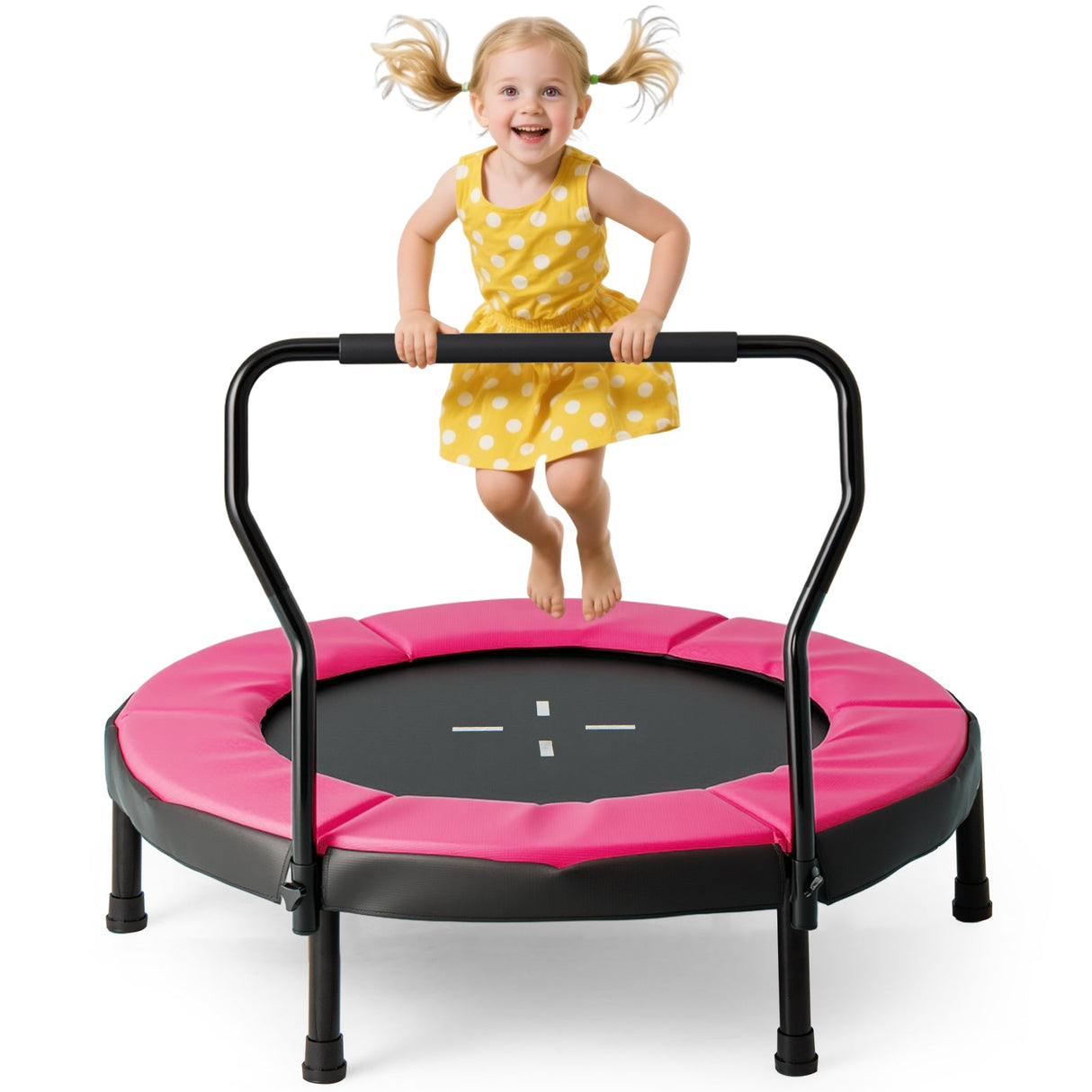 Trampolín de 40 pulgadas para niños, trampolín de fitness para interiores y exteriores