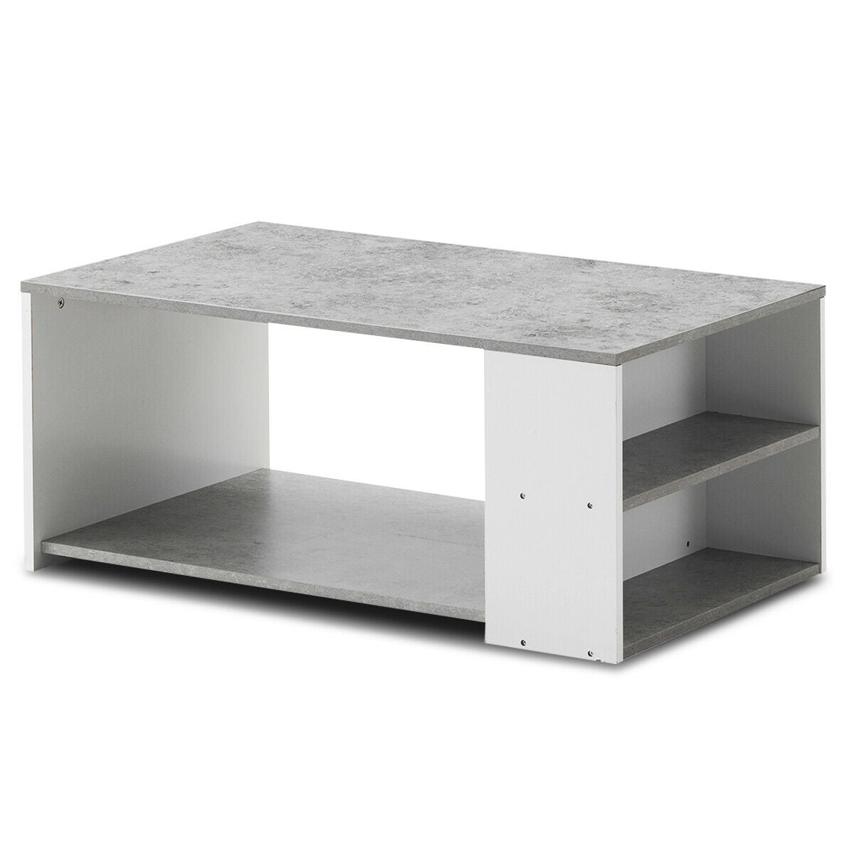 Mesa de centro Mesa auxiliar de sofá con estantes de almacenamiento