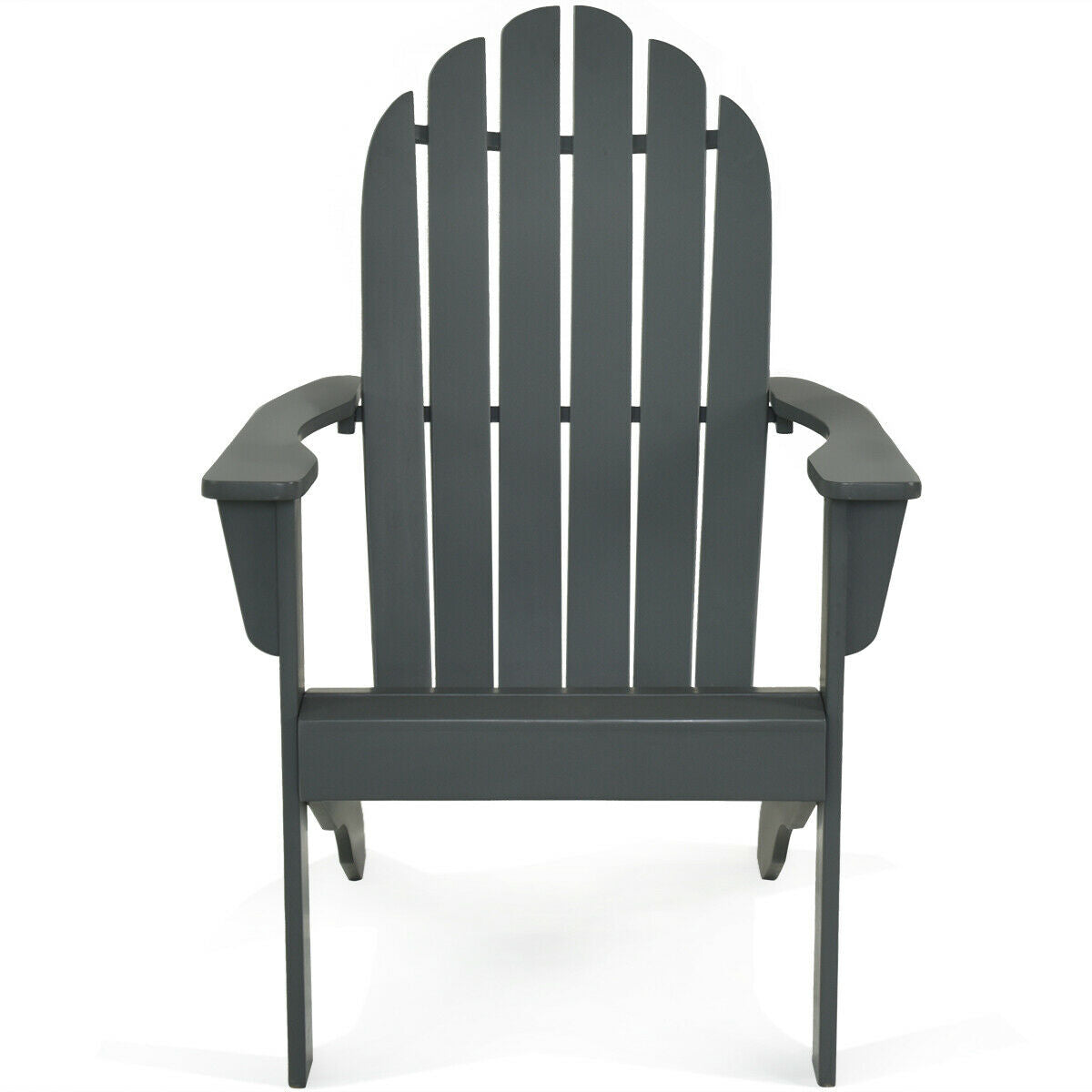 Silla Adirondack de exterior de madera de acacia con diseño ergonómico