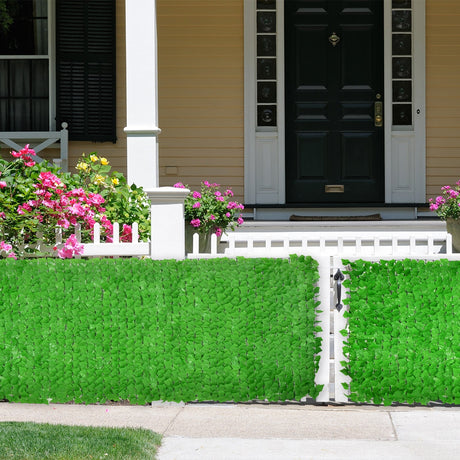4 Pieces 118 x 39 Inch Artificial Ivy Privacy Fence for Fence and Vine Decor