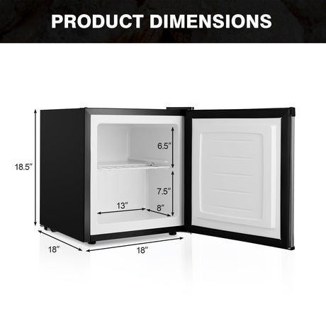 Congelador Vertical Mini Compacto de 1.1 pies cúbicos con Puerta Única