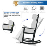 Indoor Outdoor Wooden High Back Rocking Chair