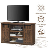 Mueble de TV con puertas corredizas tipo granero