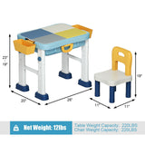 Juego de mesa de actividades 6 en 1 para niños con silla