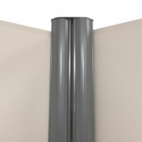 Divisor de pantalla doble retráctil plegable para patio de 237 x 71 pulgadas