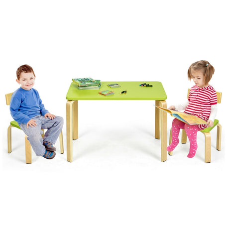 Juego de mesa y 2 sillas de madera de 3 piezas para niños