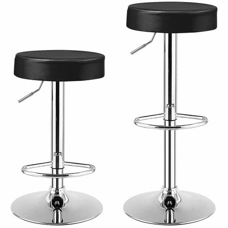1 taburete redondo de bar, silla de pub giratoria ajustable