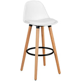 2 Pieces Mid Century Barstool 28.5 Inches Dining Pub Chair