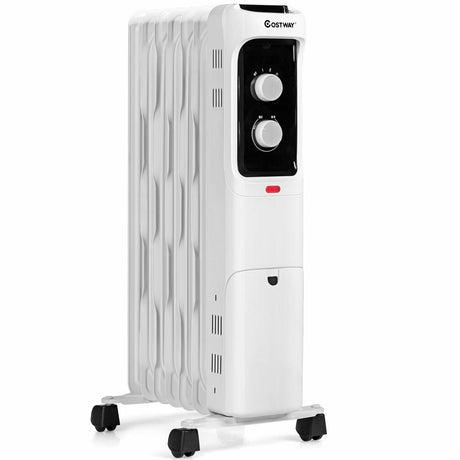 Calefactor portátil radiador de aceite de 1500W con termostato ajustable