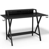 Escritorio gaming profesional todo en uno con soporte para vasos y auriculares