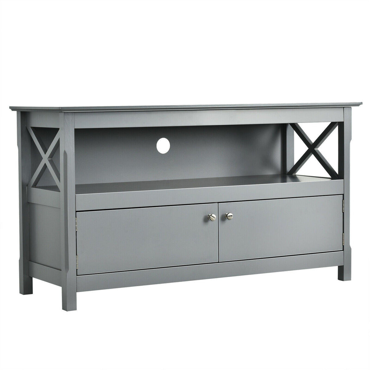 44 Inch Wooden Storage Cabinet TV Stand