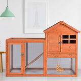 Madiguera de conejo de madera para exterior - Natural