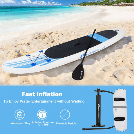 Tabla de paddle surf inflable de 10 pies con bolsa de transporte