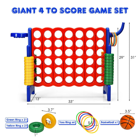 Juego Gigante 4 en raya de 2.5 pies - Verde