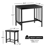 3 Pieces Modern Counter Height Dining Set