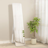 Full Length Frameless Wall Mountable Floor Mirror-White