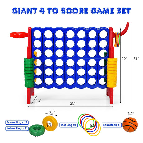 Juego Gigante 4 en raya de 2.5 pies - Verde