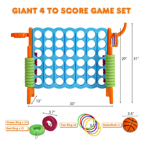 Juego Gigante 4 en raya de 2.5 pies - Verde
