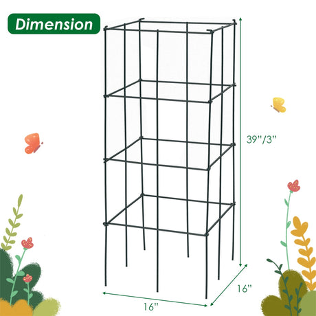 4 Pack Enrejado de Jardín para Plantas Trepadoras para Flores y Verduras