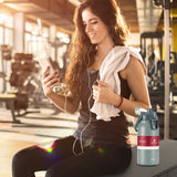Botella de Agua Deportiva de Acero Inoxidable de 44oz con Aislamiento al Vacío, a Prueba de Fugas - Gris