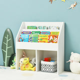 Estantería infantil de madera Estantería con almacenamiento de juguetes para niños Organizador - Blanca