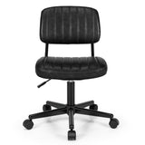 PU Leather Adjustable Office Chair Swivel Task Chair with Backrest
