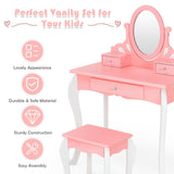 Juego de Tocador de Princesa para Niñas con Espejo y Cajón