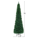 PVC Artificial Slim Pencil Christmas Tree