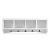 Wall-Mounted Storage Cabinet Hanging Entryway Shelf Coat Rack