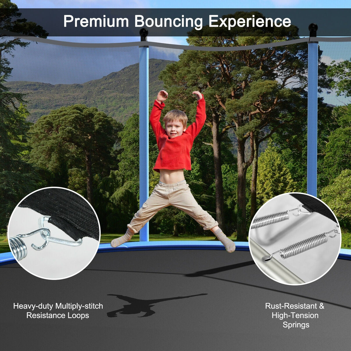 Trampolín exterior con red de seguridad-3 m