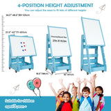 Multifunctional Kids' Standing Art Easel with Dry-Erase Board