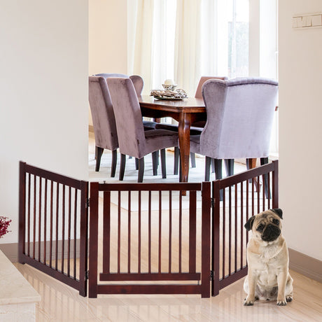 Valla de madera configurable plegable de 3 paneles para perros de 24 pulgadas