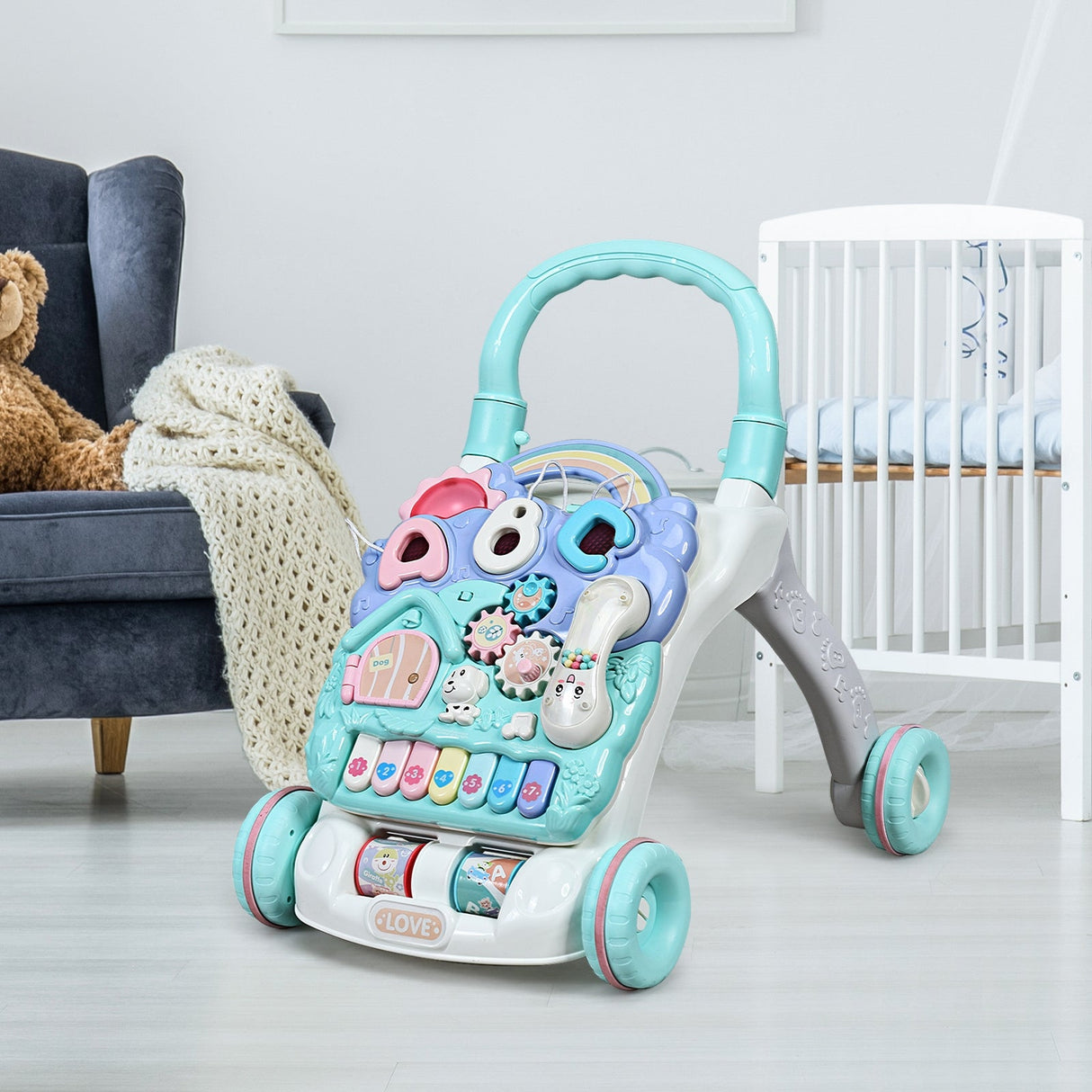 Andador de aprendizaje Baby Sit-to-Stand Juguete musical para niños pequeños