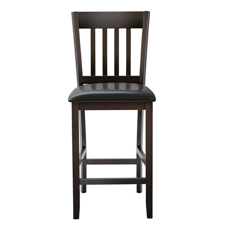 Juego de 2 taburetes de bar de 25 pulgadas con patas de madera de caucho