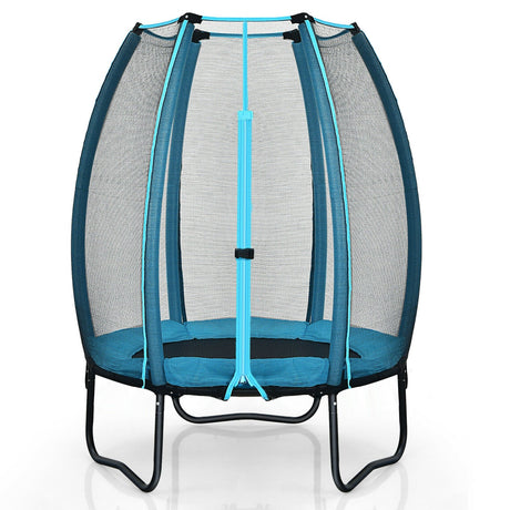 Cama Elástica Recreativa Infantil de 1.2 metros con Red de Seguridad - Azul