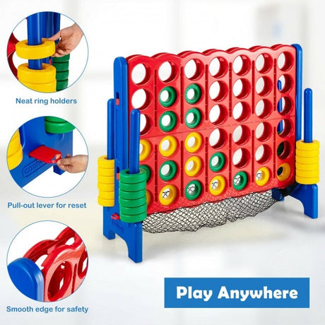 Juego Gigante 4 en raya con almacenamiento de red - Azul
