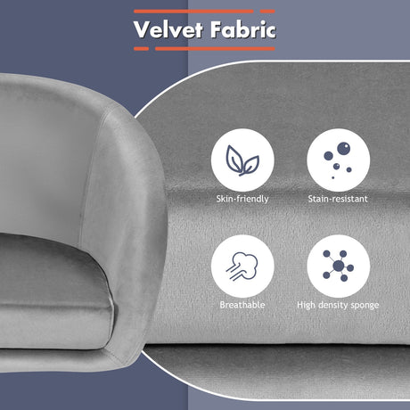 Taburete de Maquillaje Giratorio 360 Grados Silla Decorativa con Respaldo Redondo y Base Metálica