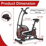 Bicicleta de aire vertical con resistencia ilimitada-Negra