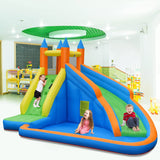 Casa de rebote con tobogán inflable acuático para niños con bolsa de transporte y soplador de 480W