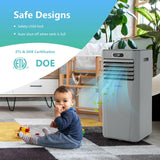 Acondicionador de aire portátil 3 en 1 de 8000 BTU con control remoto