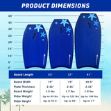 Tabla de bodyboard de surf ligera superportátil de 41 pulgadas