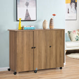 Mesa de costura plegable, estantes, mueble de almacenamiento, carrito artesanal con ruedas