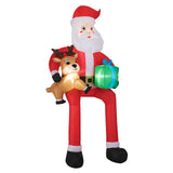 9.5 Pies Hinchable de Navidad Papá Noel Decoración Exterior con Luces LED Integradas