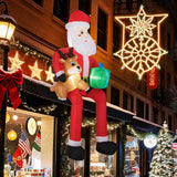 9.5 Pies Hinchable de Navidad Papá Noel Decoración Exterior con Luces LED Integradas