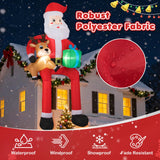 9.5 Pies Hinchable de Navidad Papá Noel Decoración Exterior con Luces LED Integradas