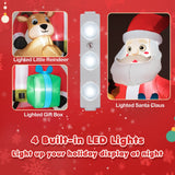 9.5 Pies Hinchable de Navidad Papá Noel Decoración Exterior con Luces LED Integradas