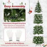 6/7.5/9 FT Artificial Christmas Tree with Warm-White LED Lights