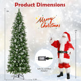 6/7.5/9 FT Artificial Christmas Tree with Warm-White LED Lights